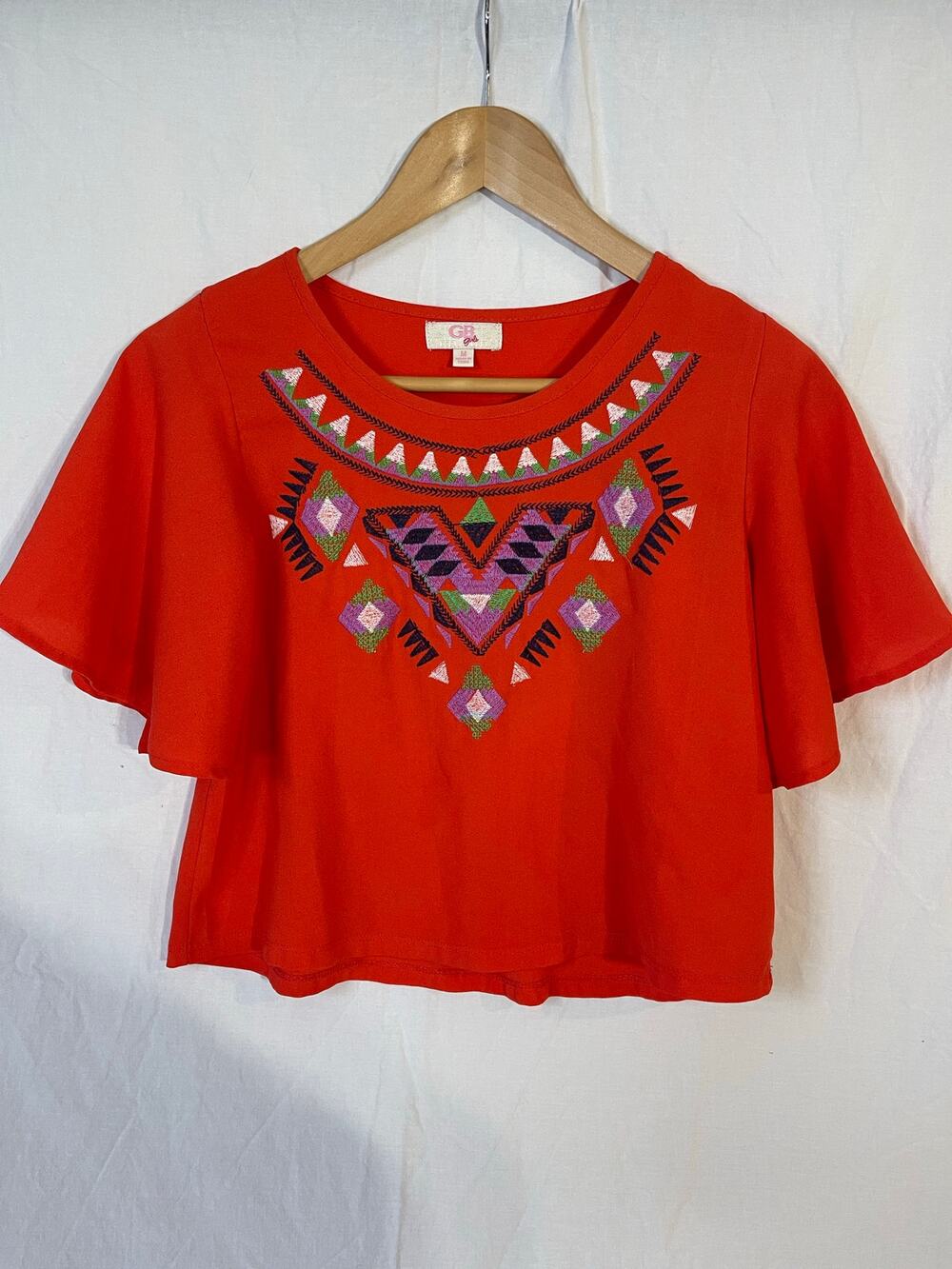GB Girls juniors medium flowy crop top
